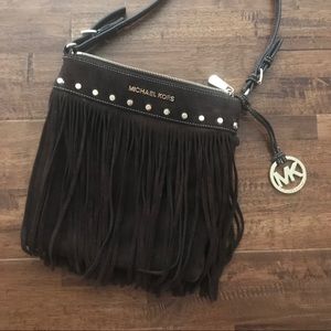 Michael Kors shoulder suede fringe purse